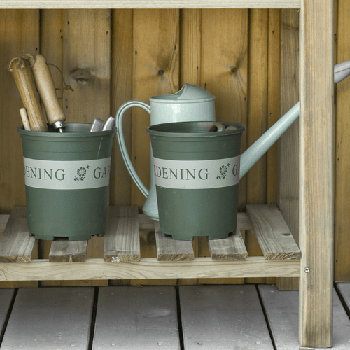 Elevated Wooden Garden Planter with Storage Shelf - Perfect for Easy Plant Care! - plants - express.com