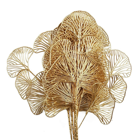 Enchanting Gold Dipped Leaf Accents - Set of 6 Elegant Floral Enhancements - plants - express.com