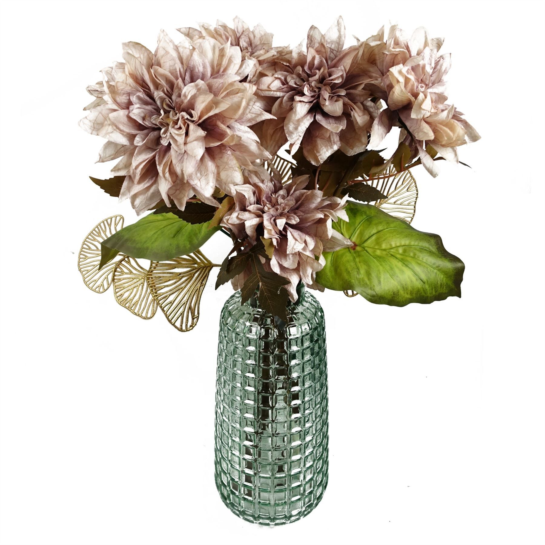 Enchanting Gold Dipped Leaf Accents - Set of 6 Elegant Floral Enhancements - plants - express.com