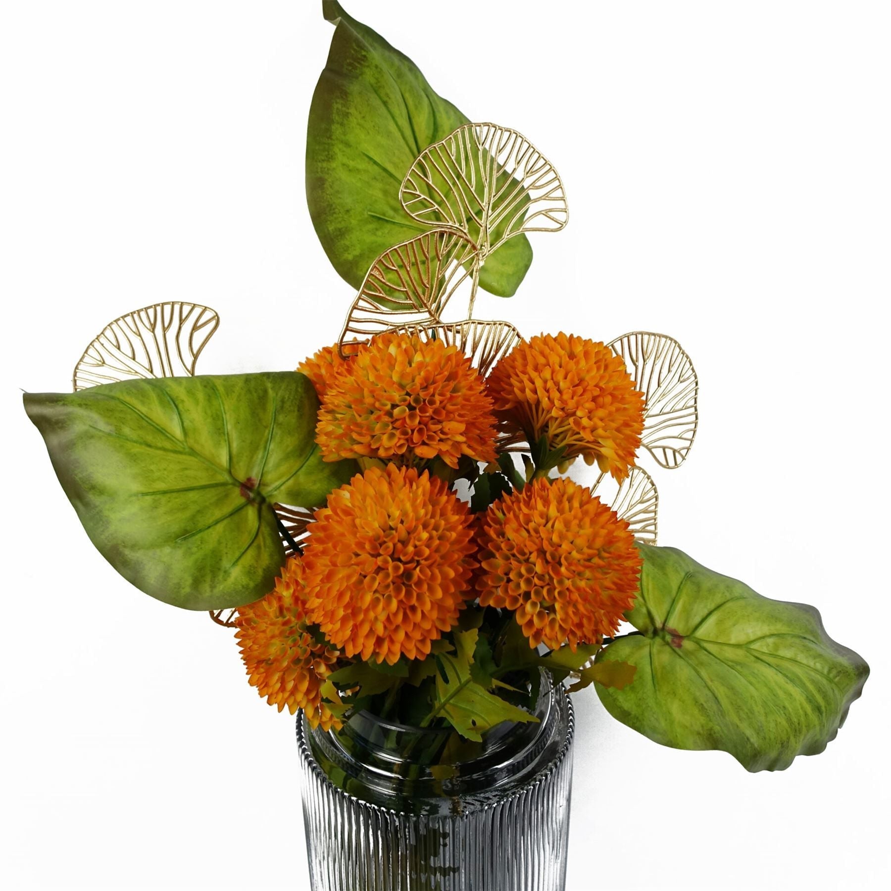 Enchanting Gold Dipped Leaf Accents - Set of 6 Elegant Floral Enhancements - plants - express.com