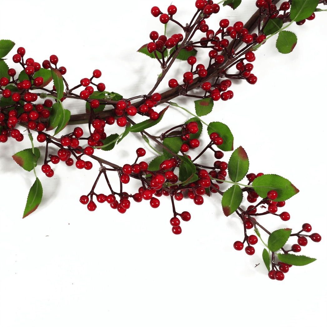 Exquisite 150cm Luxury Red Berry Floristry Garland for Holiday Elegance - plants - express.com