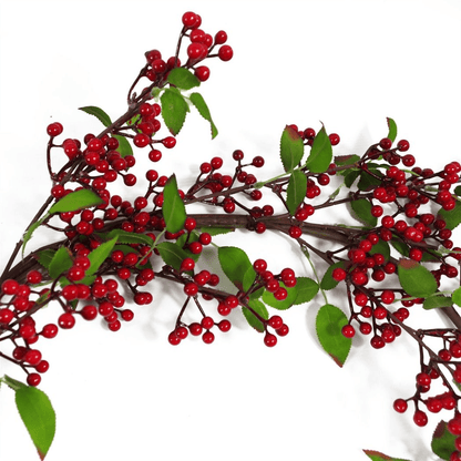 Exquisite 150cm Luxury Red Berry Floristry Garland for Holiday Elegance - plants - express.com