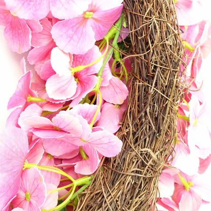 Exquisite 40cm Luxury Pink Blossom Wreath for Any Door Style - plants - express.com