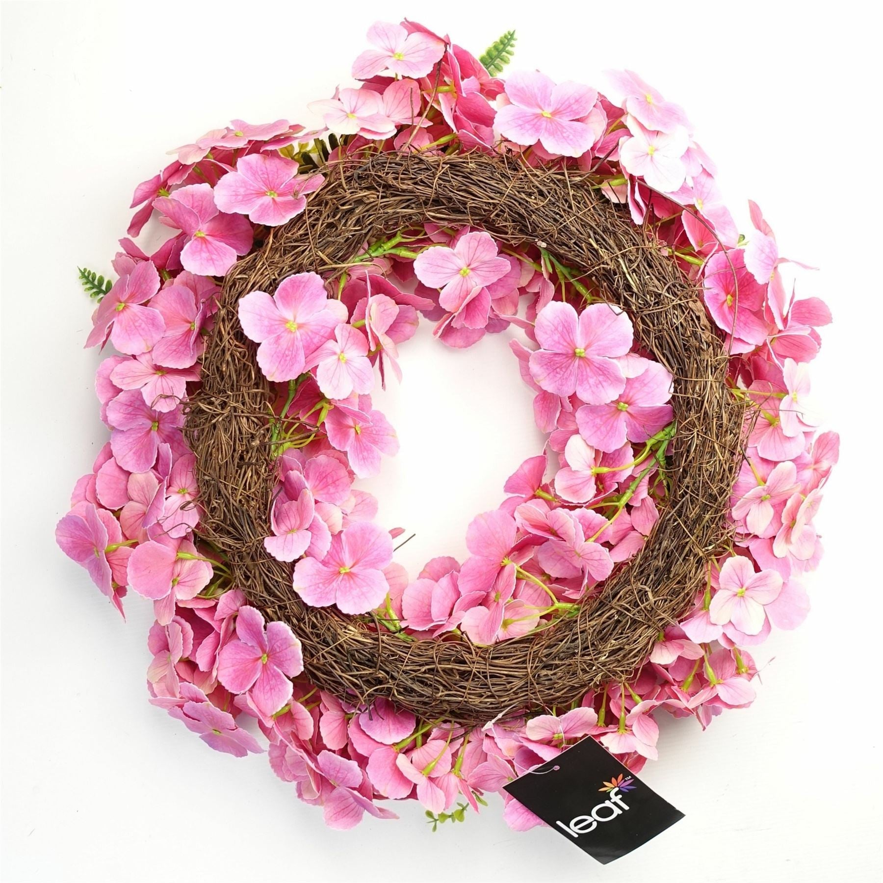 Exquisite 40cm Luxury Pink Blossom Wreath for Any Door Style - plants - express.com