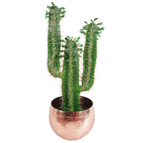 Exquisite Handmade Hammered Copper Metal Planter - 22cm x 18cm - plants - express.com