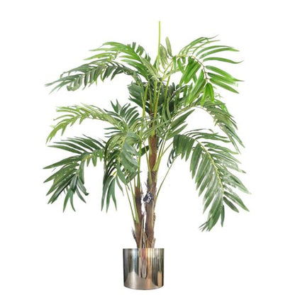 Exquisite Large Artificial Palm Trees with Stylish Metal Planters – Customizable! - plants - express.com