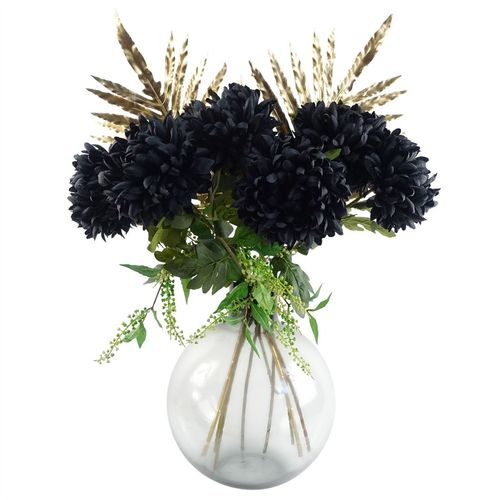 Extra Large 40cm Grey Smoke Bottle Glass Vase – Elegant Floral Display Centerpiece - plants - express.com