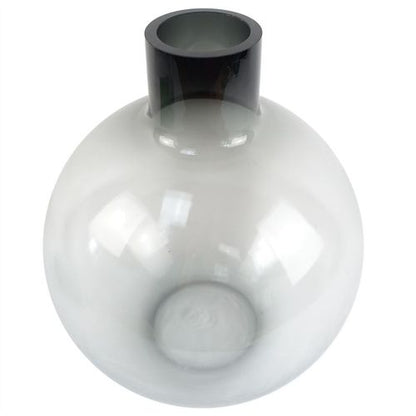 Extra Large 40cm Grey Smoke Bottle Glass Vase – Elegant Floral Display Centerpiece - plants - express.com