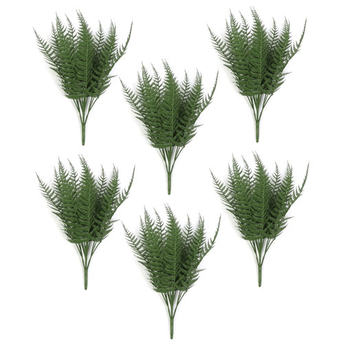 Fire - Resistant Artificial Fern Stems - Pack of 6, 35cm Lush Greenery - plants - express.com
