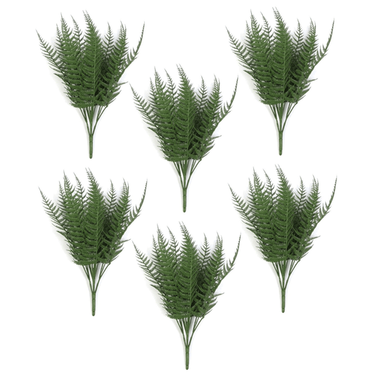 Fire - Resistant Artificial Fern Stems - Pack of 6, 35cm Lush Greenery - plants - express.com