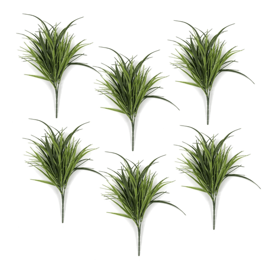 Fire - Resistant Artificial Grass Stems - Pack of 6, 30cm Vibrant Greenery - plants - express.com