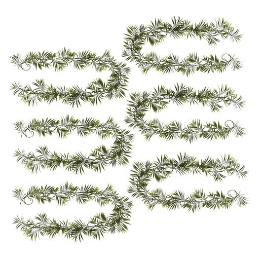 Fire Retardant Artificial Palm Garland - Pack of 6, 190cm Length - plants - express.com