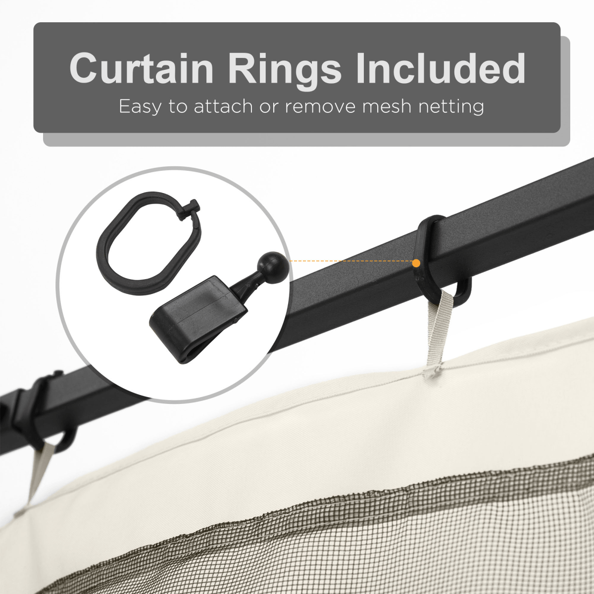 Four - Panel Gazebo Replacement Screen - Durable Polyester Mesh Protection - plants - express.com
