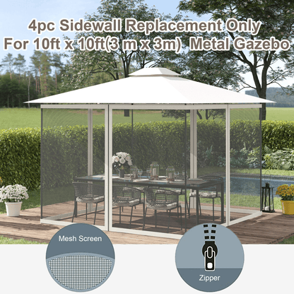 Four - Panel Gazebo Replacement Screen - Durable Polyester Mesh Protection - plants - express.com