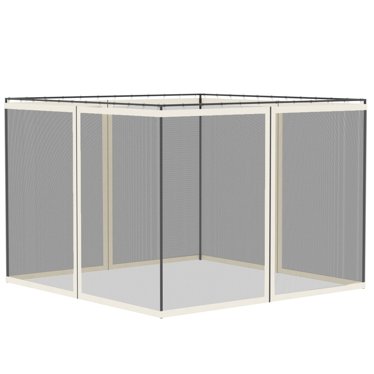 Four - Panel Gazebo Replacement Screen - Durable Polyester Mesh Protection - plants - express.com