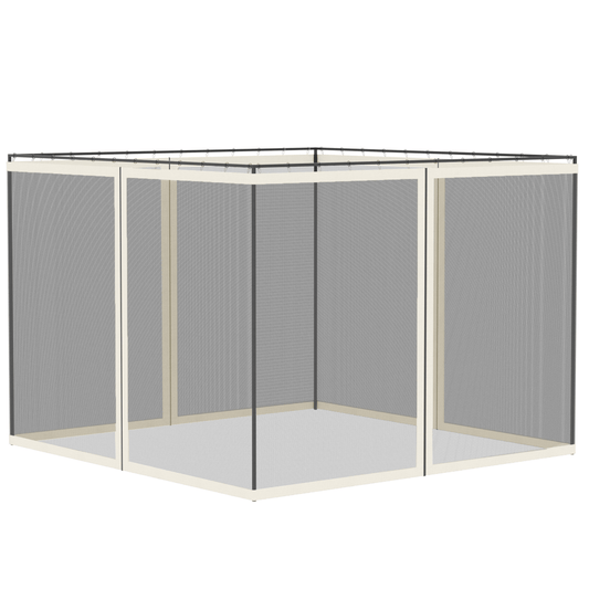Four - Panel Gazebo Replacement Screen - Durable Polyester Mesh Protection - plants - express.com