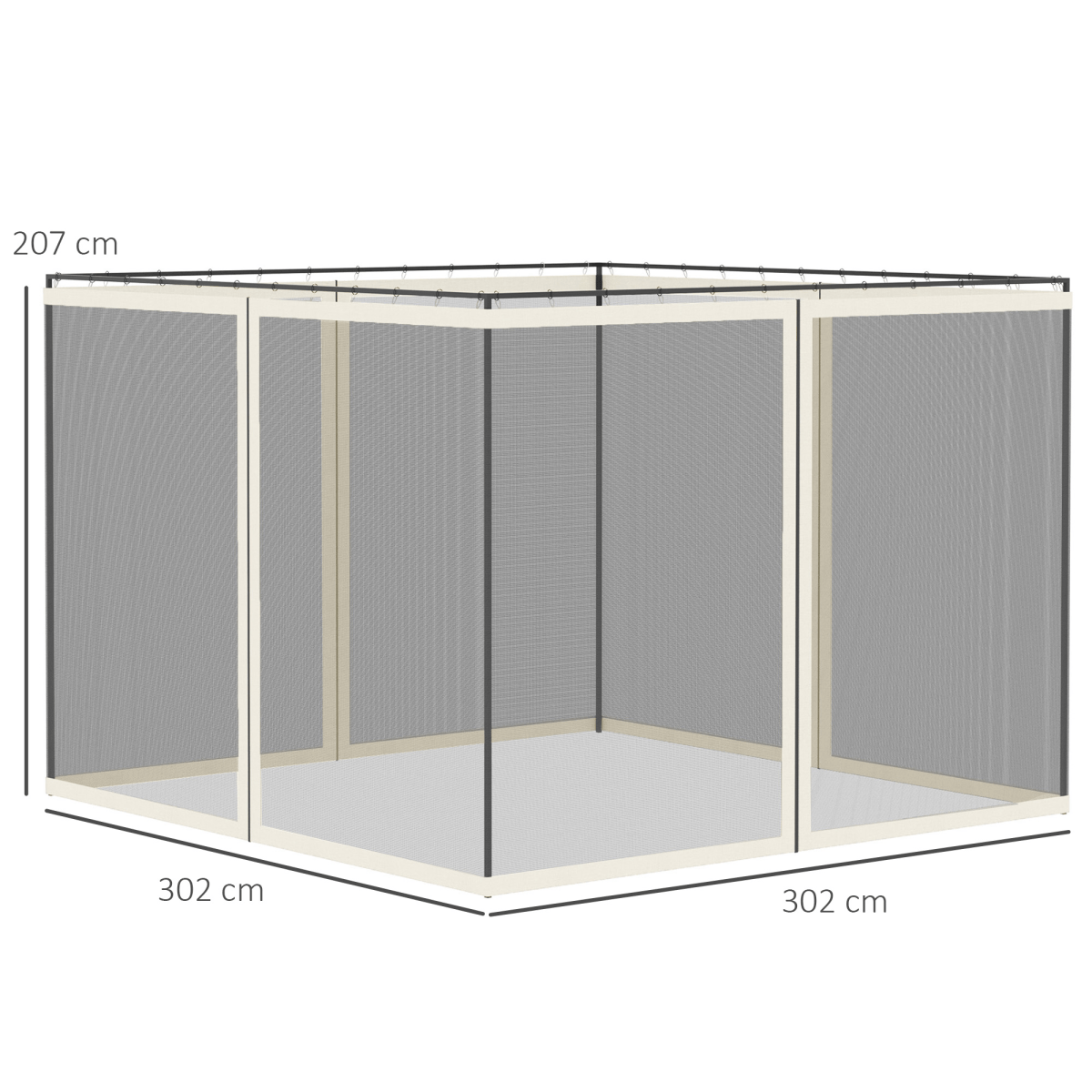 Four - Panel Gazebo Replacement Screen - Durable Polyester Mesh Protection - plants - express.com