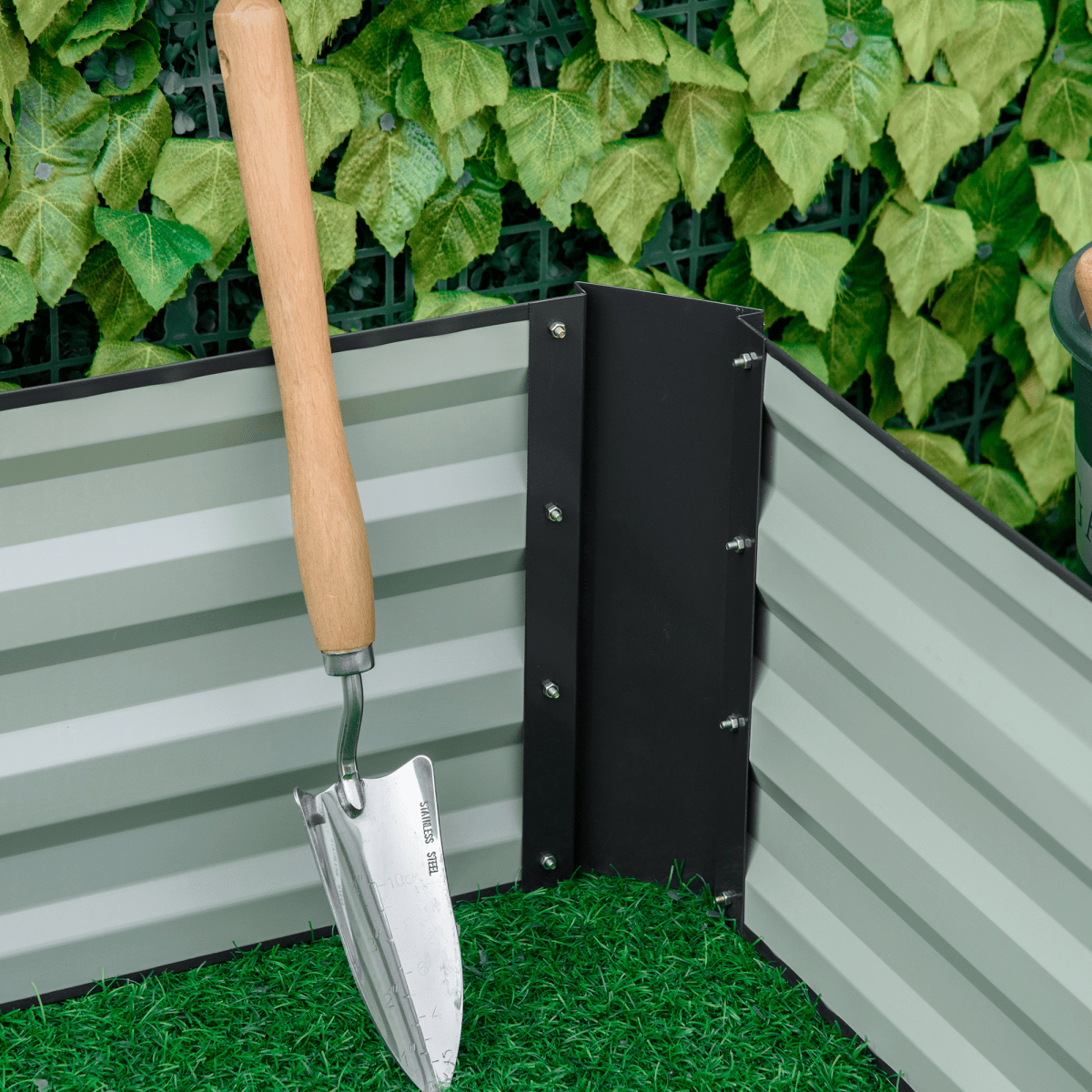 Galvanised Raised Garden Bed - Outdoor Grey Metal Planter with Open Bottom - plants - express.com