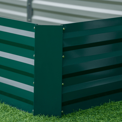 Galvanised Steel Raised Garden Bed Open Bottom Green Planter - plants - express.com
