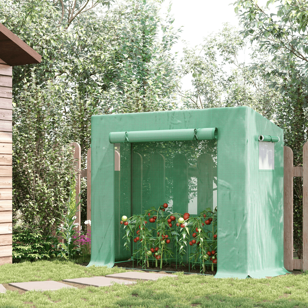 Garden Greenhouse Plant Cover, Windows & Zipper 198Lx77Wx149 - 168Hcm - plants - express.com