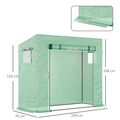 Garden Greenhouse Plant Cover, Windows & Zipper 198Lx77Wx149 - 168Hcm - plants - express.com