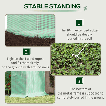 Garden Greenhouse Plant Cover, Windows & Zipper 198Lx77Wx149 - 168Hcm - plants - express.com