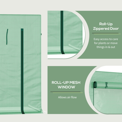 Garden Greenhouse Plant Cover, Windows & Zipper 198Lx77Wx149 - 168Hcm - plants - express.com