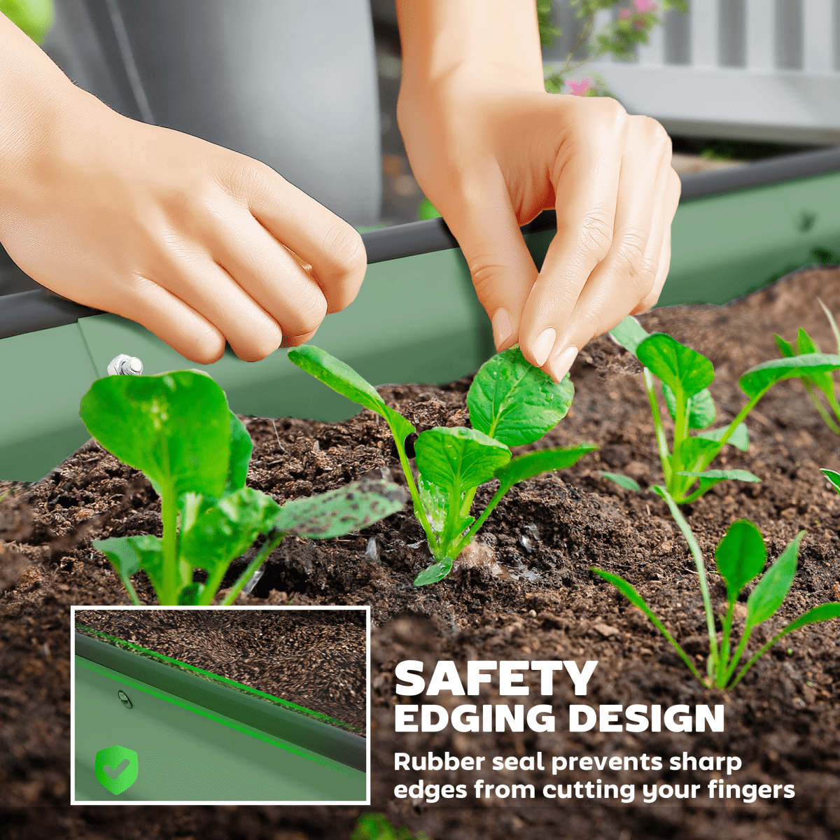Garden Raised Planters Set - Durable Galvanised Steel for Outdoor Use - plants - express.com