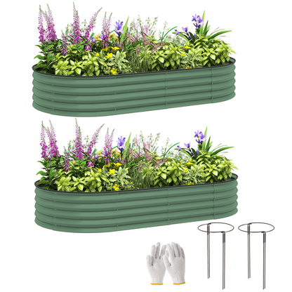 Garden Raised Planters Set - Durable Galvanised Steel for Outdoor Use - plants - express.com