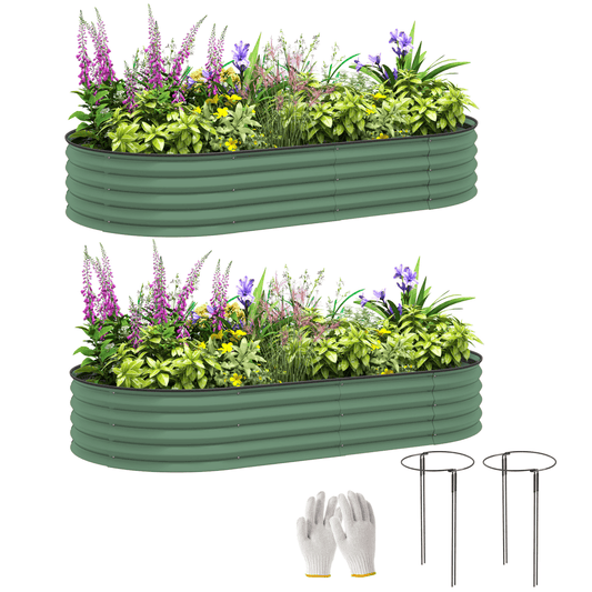 Garden Raised Planters Set - Durable Galvanised Steel for Outdoor Use - plants - express.com