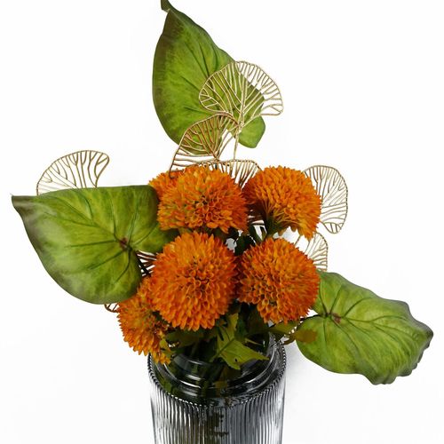 Golden Elegance: 65cm Stunning Leaf Decoration for Floral Arrangements - plants - express.com