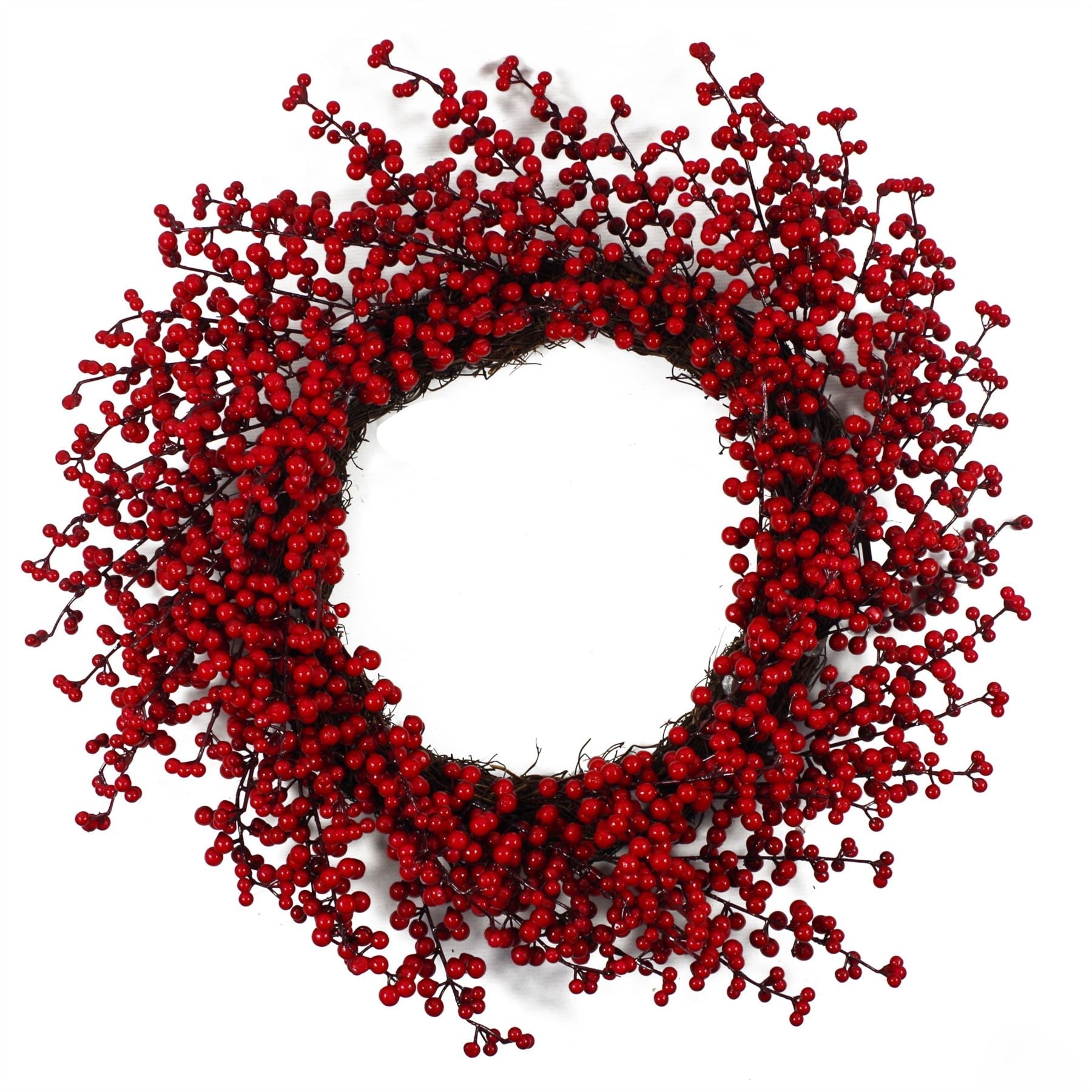 Grand 60cm Luxury Christmas Red Berry Wreath – Festive Elegance for Your Door - plants - express.com