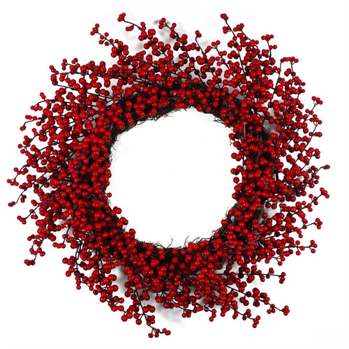 Grand 60cm Luxury Christmas Red Berry Wreath – Festive Elegance for Your Door - plants - express.com