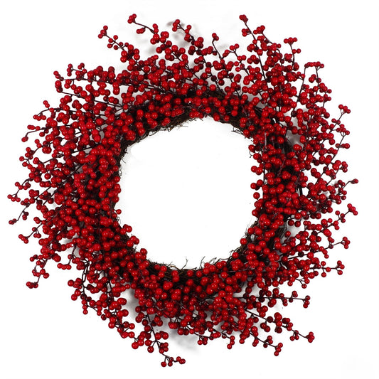 Grand 60cm Luxury Christmas Red Berry Wreath – Festive Elegance for Your Door - plants - express.com
