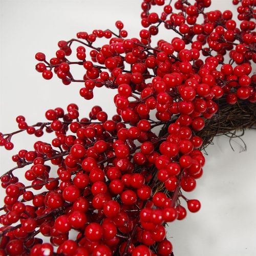 Grand 60cm Luxury Christmas Red Berry Wreath – Festive Elegance for Your Door - plants - express.com