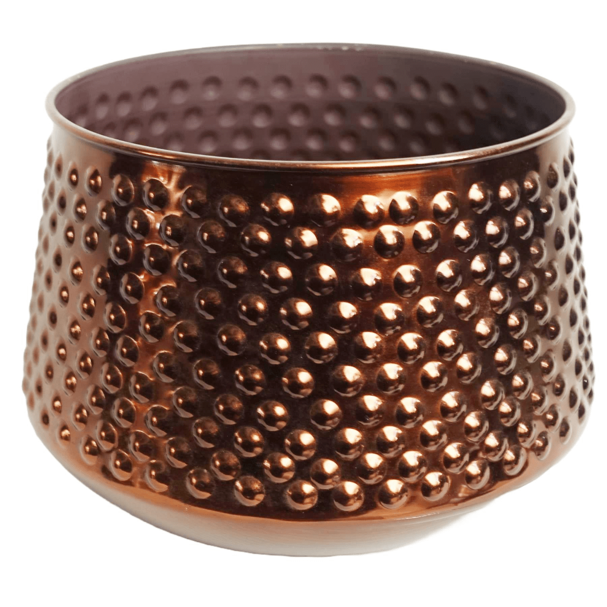 Handcrafted Antique Copper Planter - Unique 18cm Rustic Elegance - plants - express.com