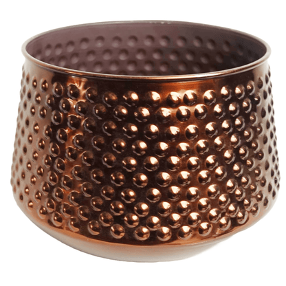 Handcrafted Antique Copper Planter - Unique 18cm Rustic Elegance - plants - express.com