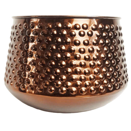 Handcrafted Antique Copper Planter - Unique 18cm Rustic Elegance - plants - express.com