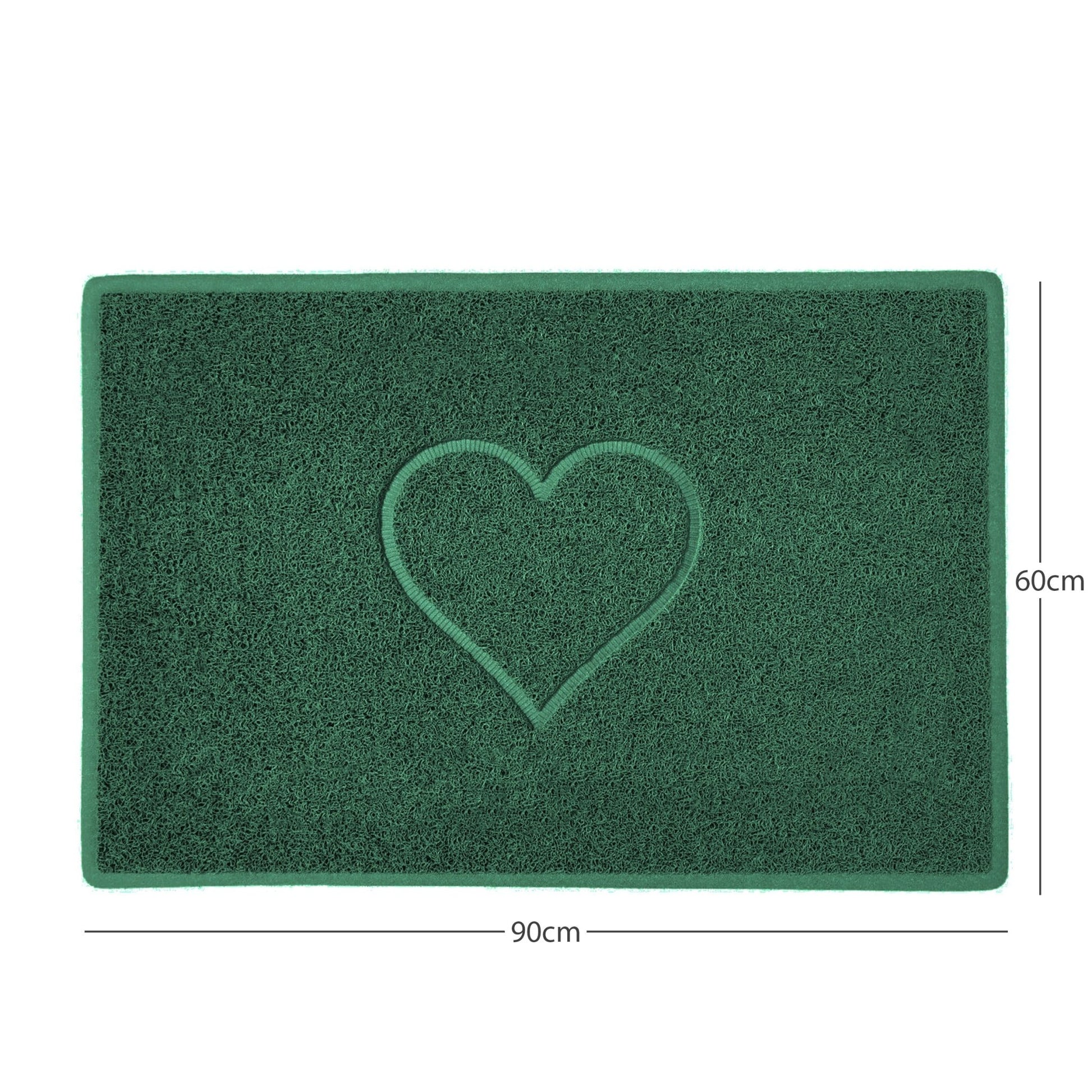 "Heart" Embossed Loofah Textured Spaghetti Door Mat - plants - express.com