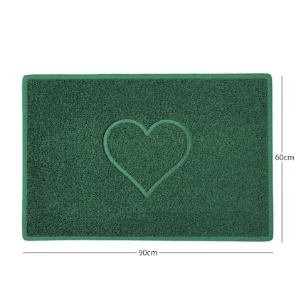"Heart" Embossed Loofah Textured Spaghetti Door Mat - plants - express.com