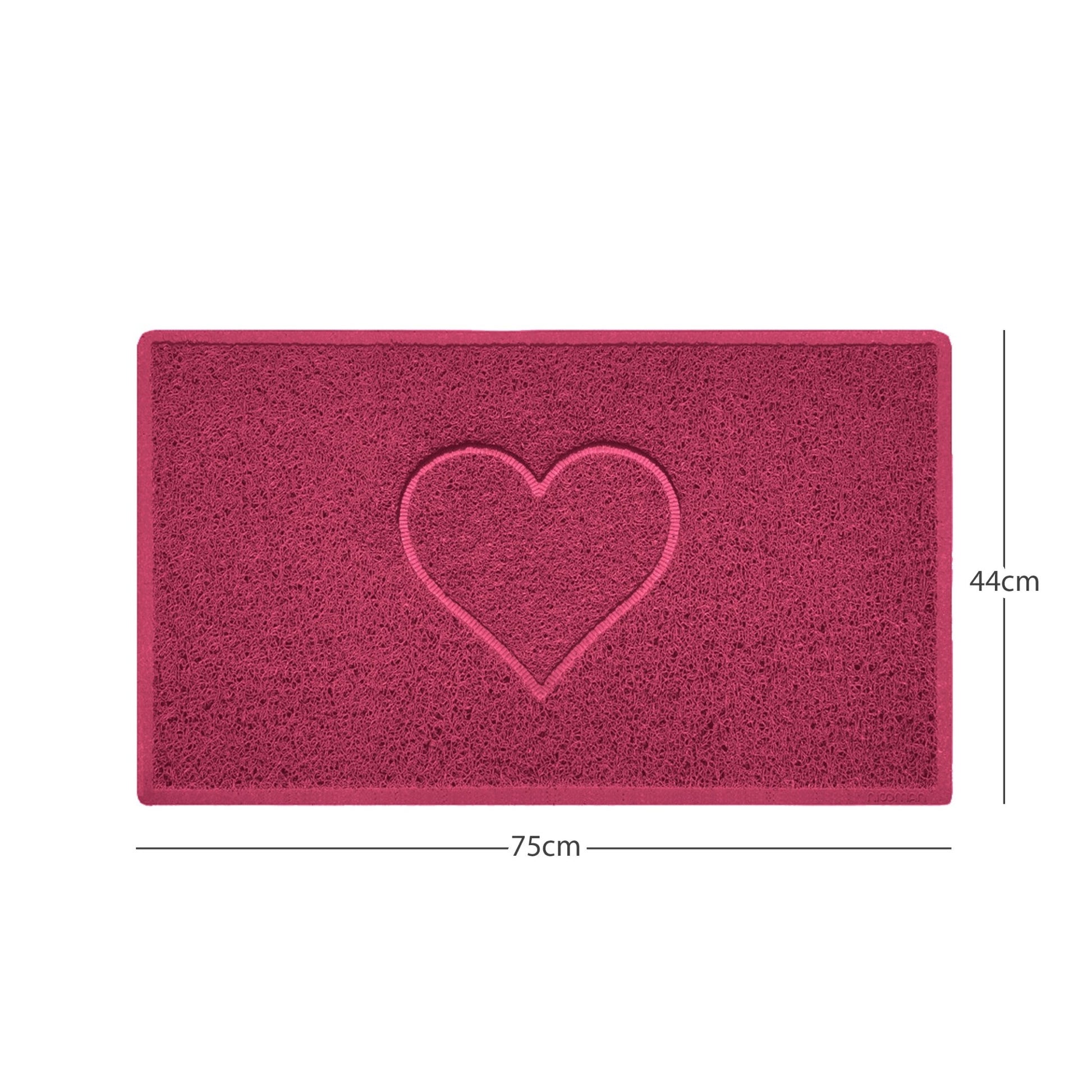 "Heart" Embossed Loofah Textured Spaghetti Door Mat - plants - express.com