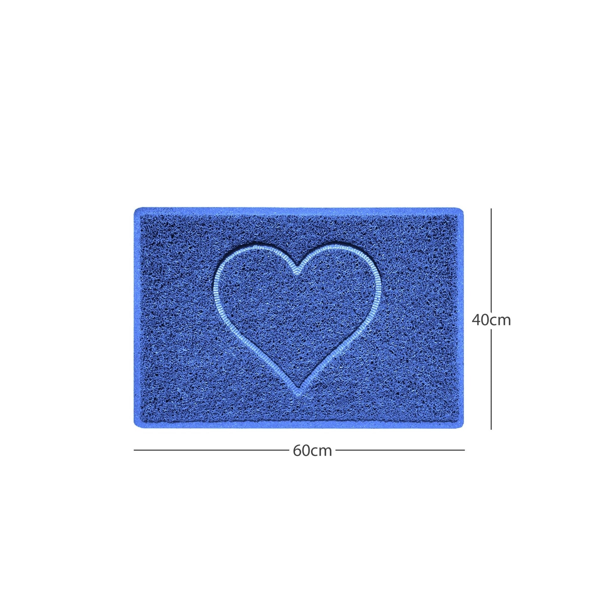 "Heart" Embossed Loofah Textured Spaghetti Door Mat - plants - express.com