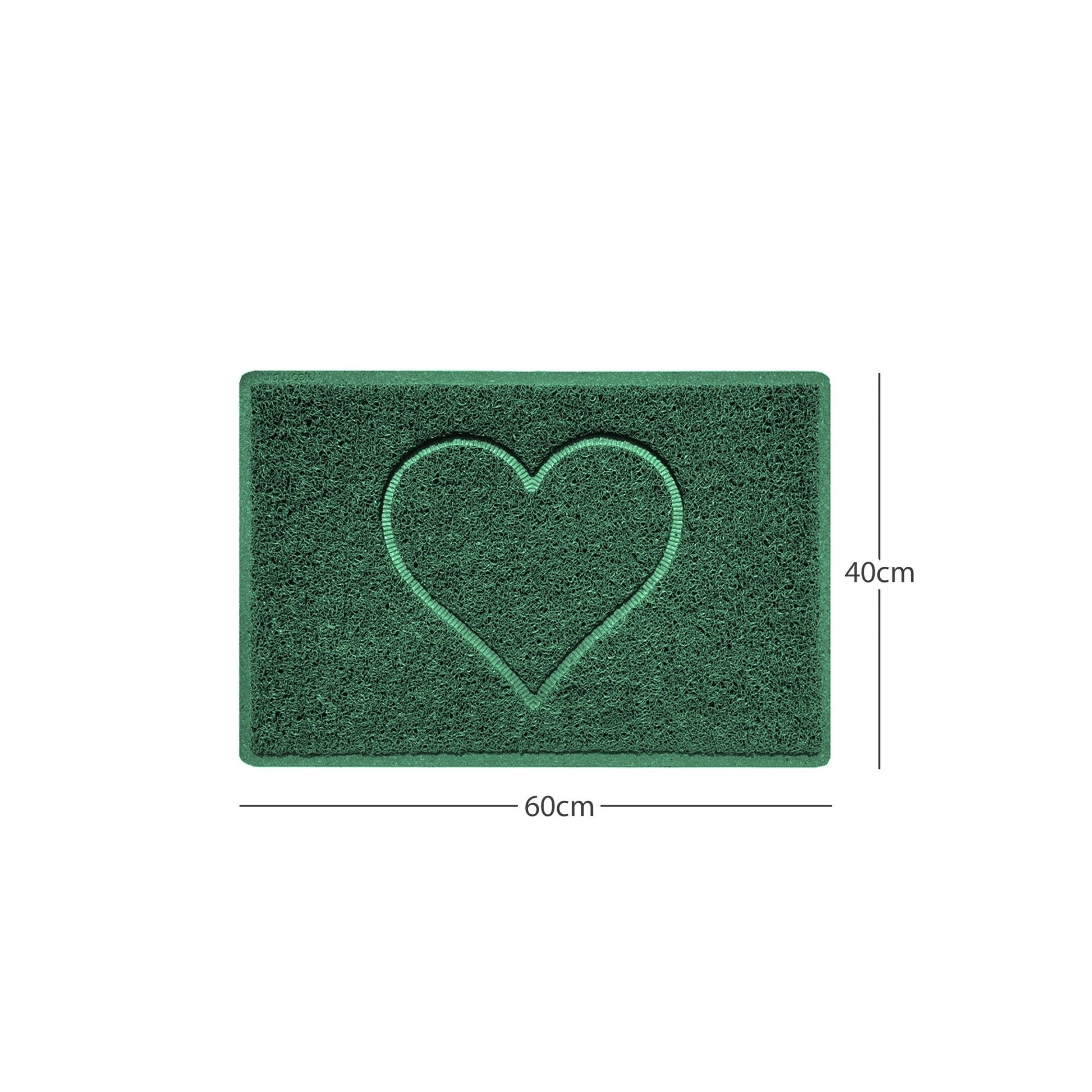 "Heart" Embossed Loofah Textured Spaghetti Door Mat - plants - express.com