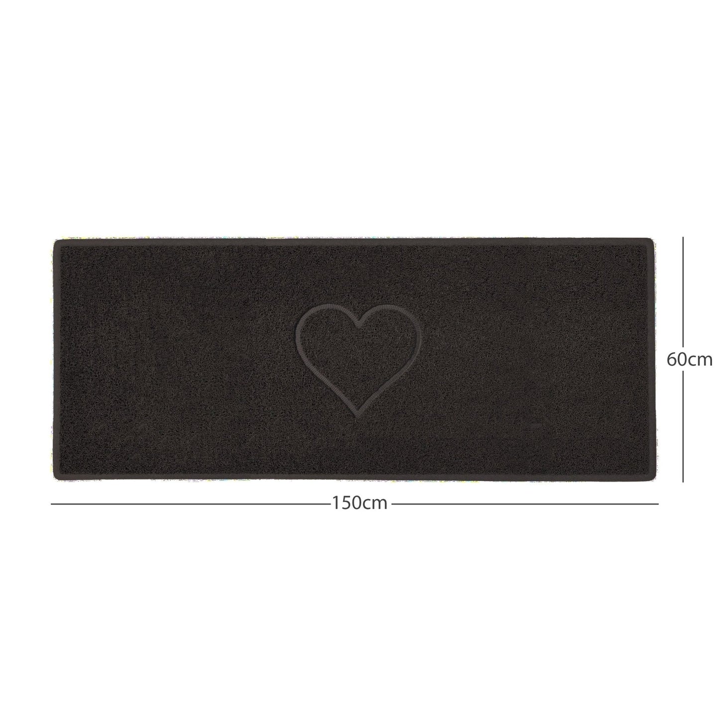 "Heart" Embossed Loofah Textured Spaghetti Door Mat - plants - express.com