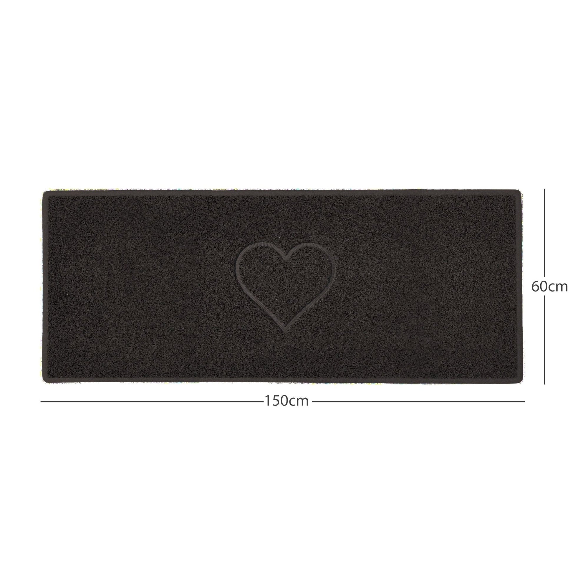 "Heart" Embossed Loofah Textured Spaghetti Door Mat - plants - express.com