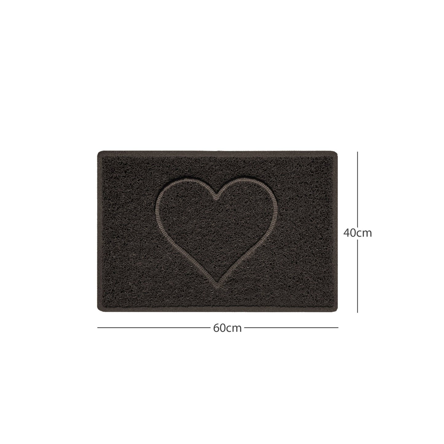 "Heart" Embossed Loofah Textured Spaghetti Door Mat - plants - express.com