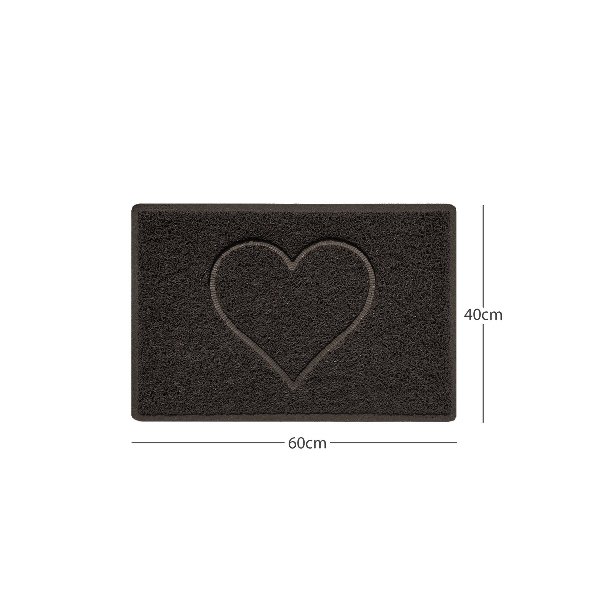 "Heart" Embossed Loofah Textured Spaghetti Door Mat - plants - express.com