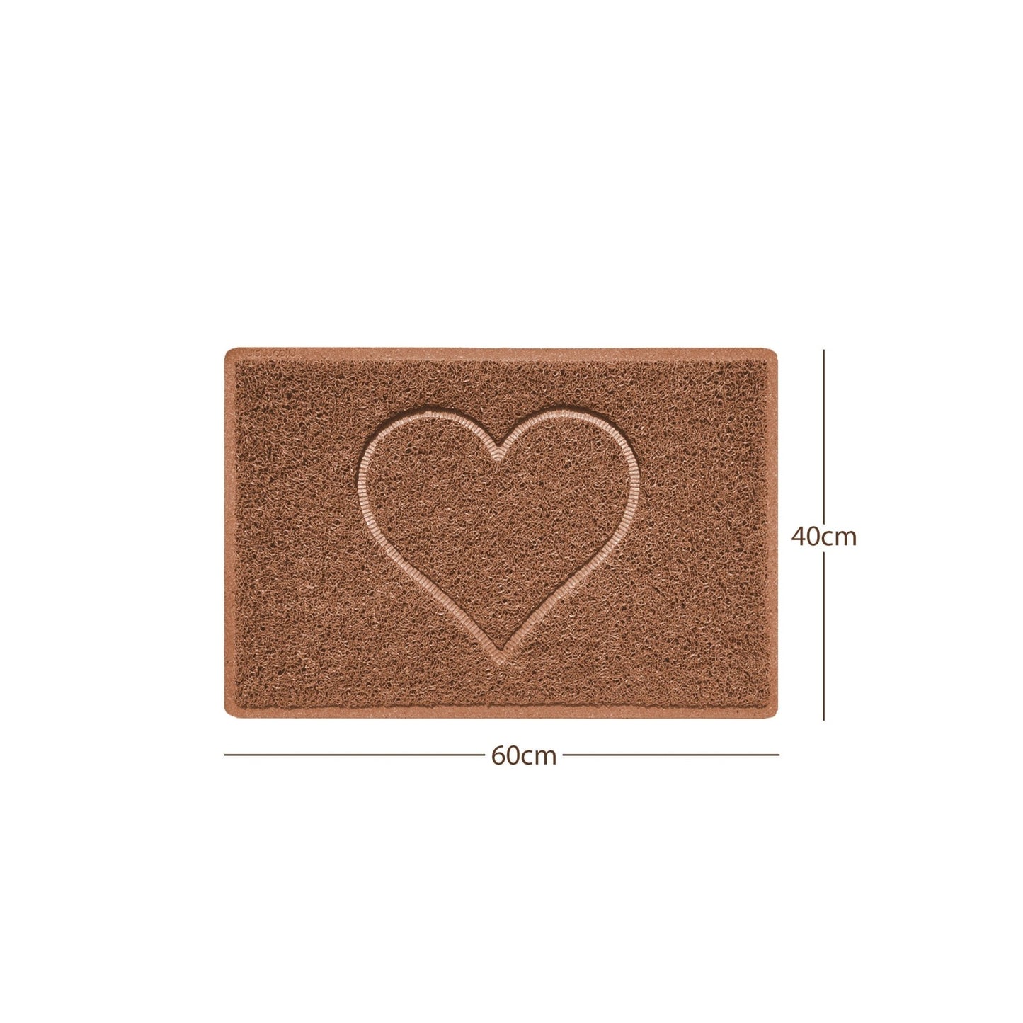 "Heart" Embossed Loofah Textured Spaghetti Door Mat - plants - express.com