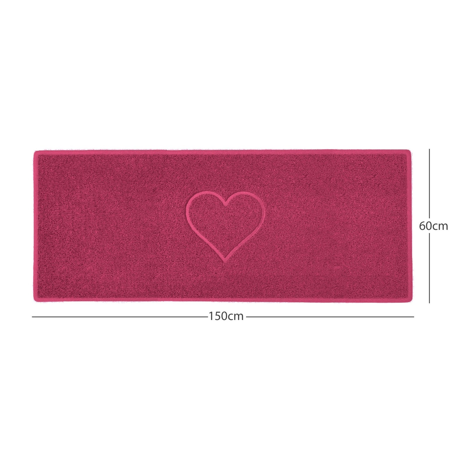 "Heart" Embossed Loofah Textured Spaghetti Door Mat - plants - express.com