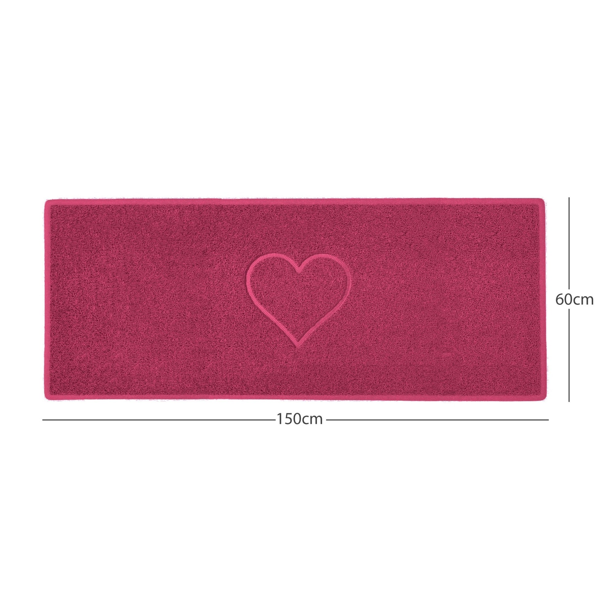 "Heart" Embossed Loofah Textured Spaghetti Door Mat - plants - express.com